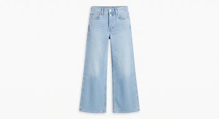 Jeans wide-leg claro