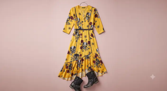Vestido midi floral